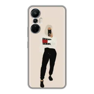 Силіконовый Чохол на Infinix Hot 20 (4G) з картинкой Модных девушек (Стильна)