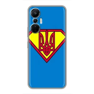 Чохол з картинкою (Патріотичний ГЕРБ) на Infinix Hot 20 (4G) (Герб - супер герой)