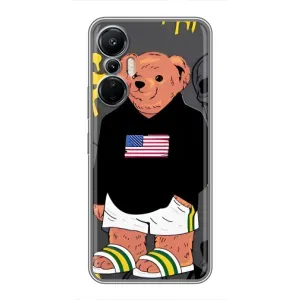 Чехлы Мишка Тедди для Инфиникс Хот 20 (4G) (Teddy USA)