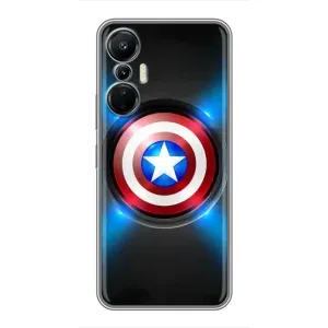 Чехол с Щитом Капитана Америки на Infinix Hot 20 (4G) (Яркий Щит Капитана)