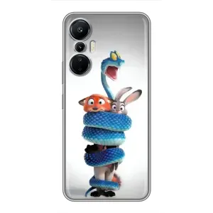 Силіконовий чохол з принтом Зоотрополіс для Infinix Hot 20 (4G) (Змія Зоо)