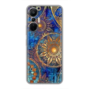 Чохли з сенсом на Infinix Hot 20 (4G) (Золоті узори)