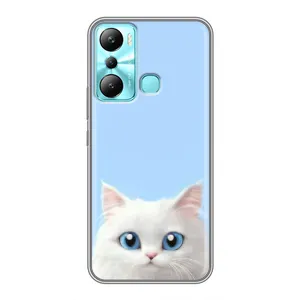 Чехол на тематику: Коты для Infinix Hot 20i (X665E) (Белый кот)