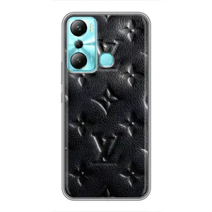 Текстурный Чехол Louis Vuitton для Инфиникс Хот 20ай (Черный ЛВ)