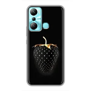 Чехол с изображением вкусной еды для Infinix Hot 20i (X665E) (Чёрная клубника)
