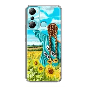 Чехол Стильные девушки на Infinix Hot 20i (X665E) (Девушка на поле)