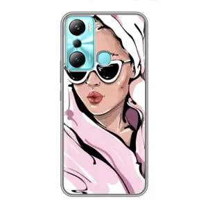 Чехол с картинкой Модные Девчонки Infinix Hot 20i (X665E) (Девушка в халате)