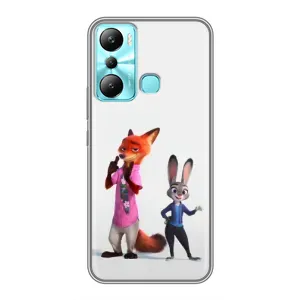 Силиконовый чехол с принтом Зоотрополіс для Infinix Hot 20i (X665E) (Джуди и Ник)