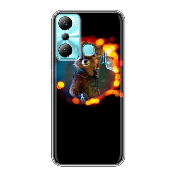 Чехол с рисунком «Енот Ракета» для Infinix Hot 20i (X665E)