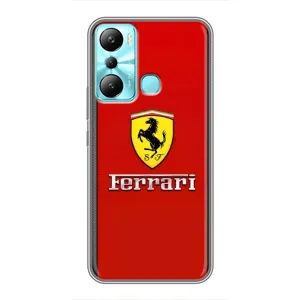 Силіконовий бампер з картинкою машини на Infinix Hot 20i (X665E) (Ferrari Logo)