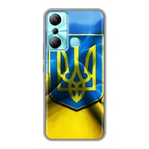 Чехол с картинкой (Патриотический ГЕРБ) на Infinix Hot 20i (X665E) (Герб и Флаг Украины)