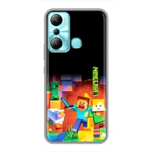 Чехлы для Infinix Hot 20i (X665E) (Персонажи Майн Крафт) (Герой Майнкрафт)