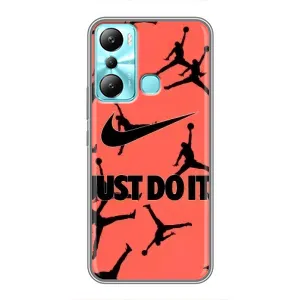 Силиконовый Чехол Nike Air Jordan на Инфиникс Хот 20ай (Just Do It)