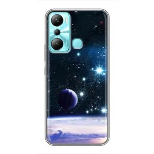 Чехол (ТПУ) с планетами на Infinix Hot 20i (X665E) (Космический вид)