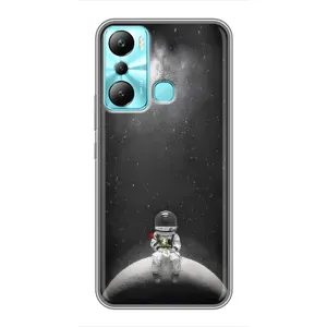 Силиконовый Чехол с принтом "Космонавты" на Infinix Hot 20i (X665E) (Космонавт романтик)