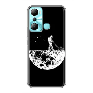 Силиконовый Чехол с принтом "Космонавты" на Infinix Hot 20i (X665E) (Космонавт)