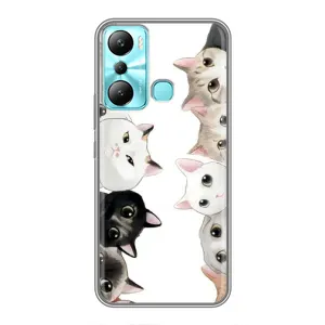 Силиконовый чехол с котиком для Infinix Hot 20i (X665E) (Коты)
