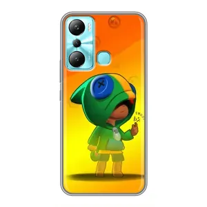 Чехол Бравл Старс для Infinix Hot 20i (X665E) (LEON в кофте)