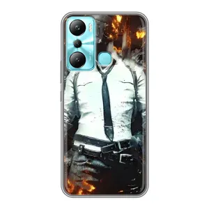 Силиконовый чехол с картинкой "Герой Pubg" на Infinix Hot 20i (X665E) (Man Пубг)