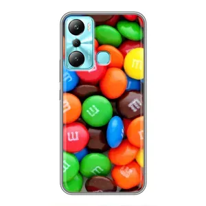 Чехол с изображением вкусной еды для Infinix Hot 20i (X665E) (Разноцветные M&M'S)