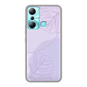 Чехол цветочный дизайн для Infinix Hot 20i (X665E) (Монстера фиолетовая)