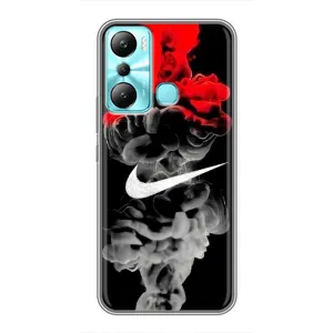 Силиконовый Чехол на Infinix Hot 20i (X665E) с картинкой Nike (Nike дым)