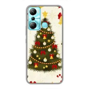 Чехол Новогодняя Елка на Infinix Hot 20i (X665E) (Новогодний принт)