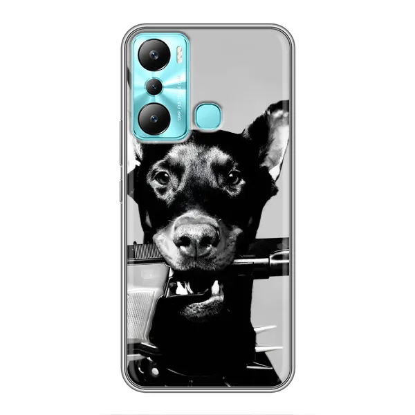 Чехол с рисунком «Опасный доберман» для Infinix Hot 20i (X665E) Чехол с рисунком «Опасный доберман» для Infinix Hot 20i (X665E)