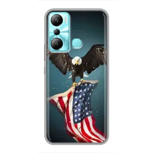 Чехол Флаг USA для Infinix Hot 20i (X665E) (Орел и флаг)