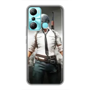 Силиконовый чехол с картинкой "Герой Pubg" на Infinix Hot 20i (X665E) (Пабг)