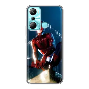 Чехол Супергерой Человека Паука на Infinix Hot 20i (X665E) (Паук на доме)