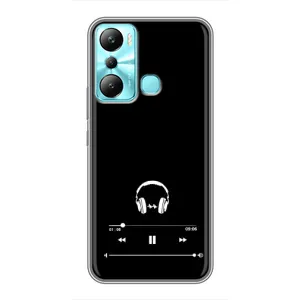 Чехол с картинками на черном фоне для Infinix Hot 20i (X665E) (Плеер)