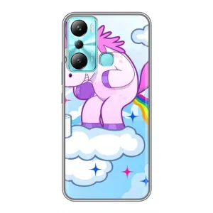 Чехол Unicorn на Infinix Hot 20i (X665E) (Радуга единорожка)