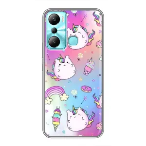 Чехол Unicorn на Infinix Hot 20i (X665E) (Радуга и Единорог)