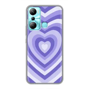 Чехлы с тематикой "Маленькие Сердечки" на Infinix Hot 20i (X665E) (Сердце фиолет)