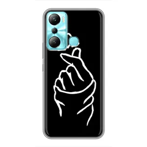 Чехлы (Знак сердечка) на Infinix Hot 20i (X665E) (Сердце на черном)