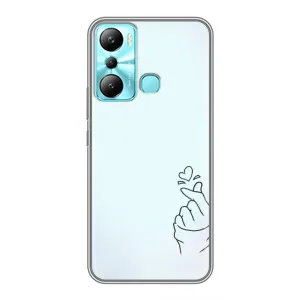 Чехлы (Знак сердечка) на Infinix Hot 20i (X665E) (Сердце на голубом)