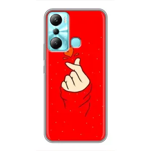 Чехлы (Знак сердечка) на Infinix Hot 20i (X665E) (Сердце на красном)
