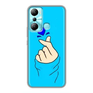 Чехлы (Знак сердечка) на Infinix Hot 20i (X665E) (Сердце на синем)