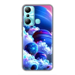 Чехлы КОСМОС для Infinix Hot 20i (X665E) (Синие планеты)