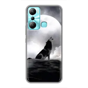 Чехол с Волком на Infinix Hot 20i (X665E) (Волк и луна)
