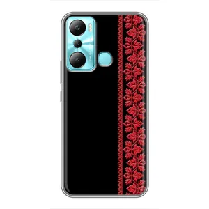 Силиконовый Чехол на Infinix Hot 20i (X665E) с картинкой Вышиванки (Вышиванка на черном)
