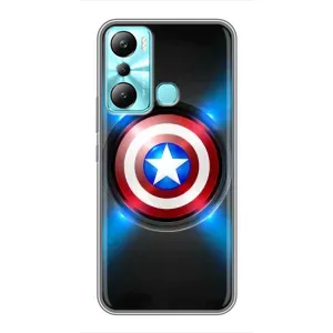 Чехол с Щитом Капитана Америки на Infinix Hot 20i (X665E) (Яркий Щит Капитана)