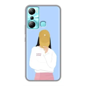 Силиконовый Чехол на Infinix Hot 20i (X665E) с картинкой Стильных Девушек (Желтая кепка)