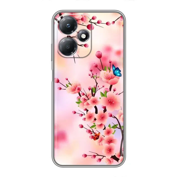 Чехол с рисунком «Бабочки на сакуре» для Infinix Hot 30 Play