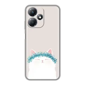 Чехол на тематику: Коты для Infinix Hot 30 Play (Белый котик)
