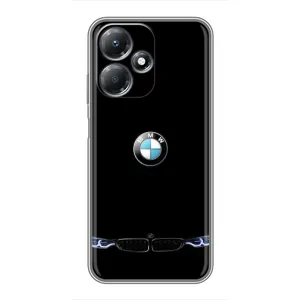 Силиконовый бампер с картинкой машины на Infinix Hot 30 Play (Черный BMW)
