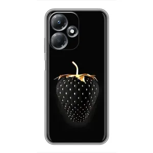 Чехол с изображением вкусной еды для Infinix Hot 30 Play (Чёрная клубника)