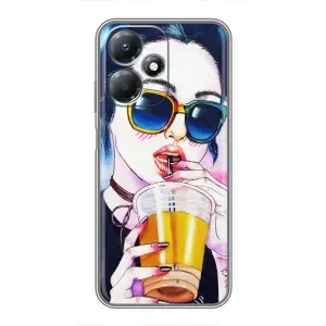 Чохол з картинкою Модні Дівчата Infinix Hot 30 Play (Дівчина з коктейлем)