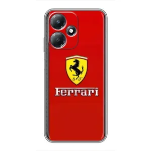 Силиконовый бампер с картинкой машины на Infinix Hot 30 Play (Ferrari Logo)